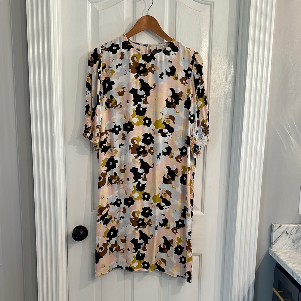 LOFT Floral Sheath Midi Dress
